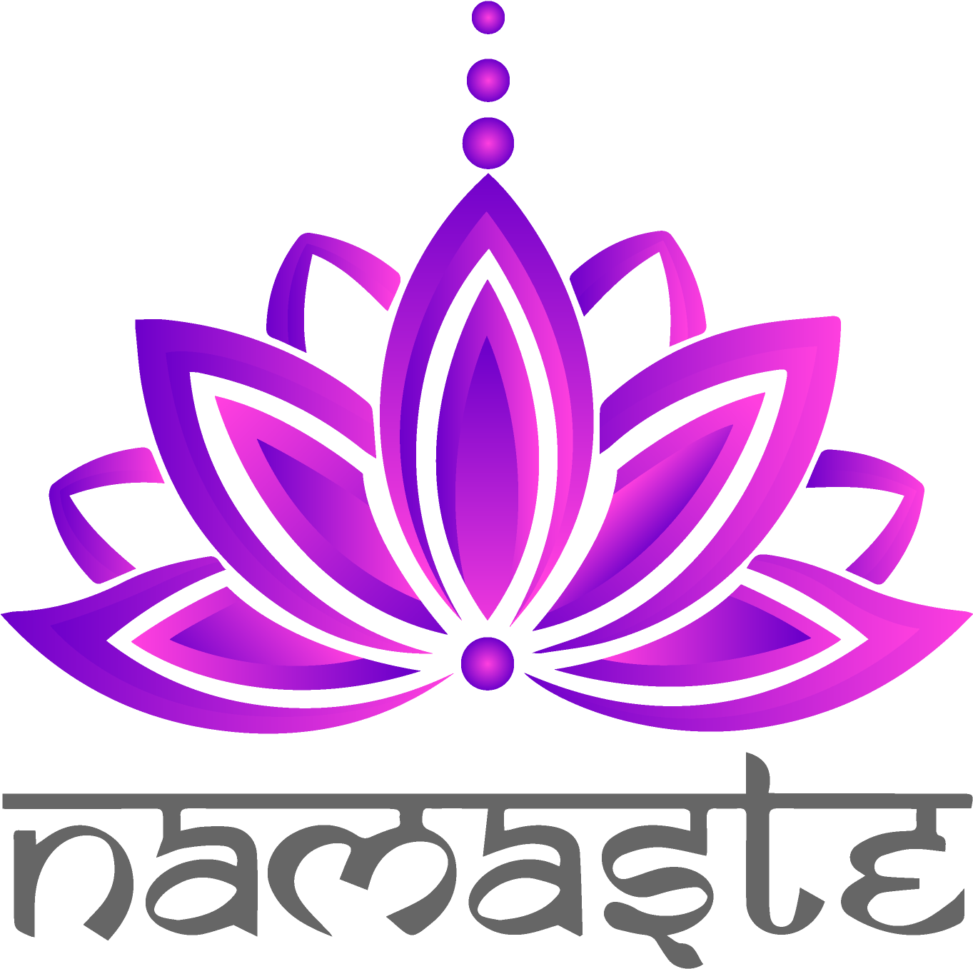 Purple Lotus Namaste Graphic PNG