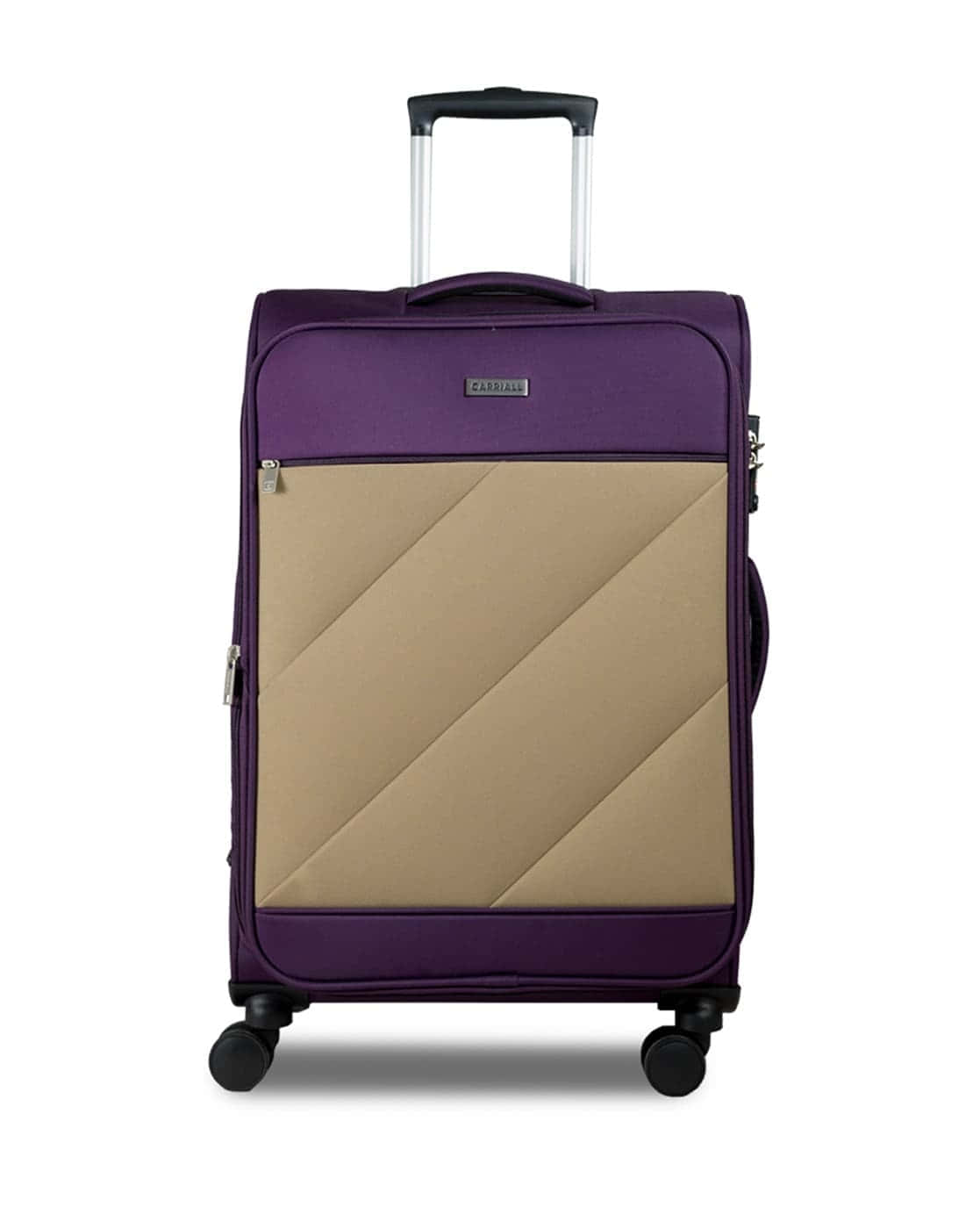 Time for a Trip in Style with our Sleek Purple Luggage Wallpaper