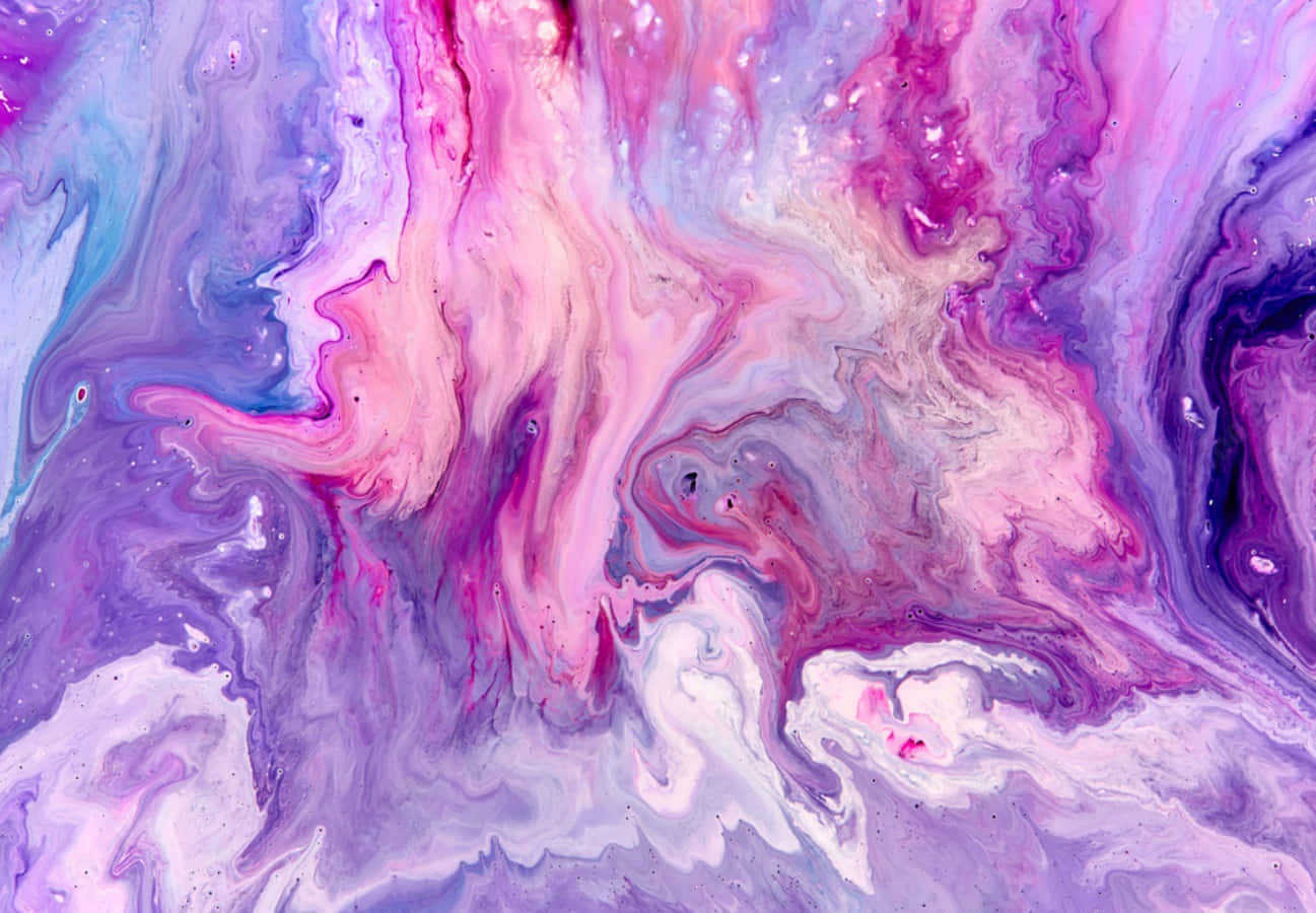 Purple Paint Marble With Pink And Blue Wallpaper