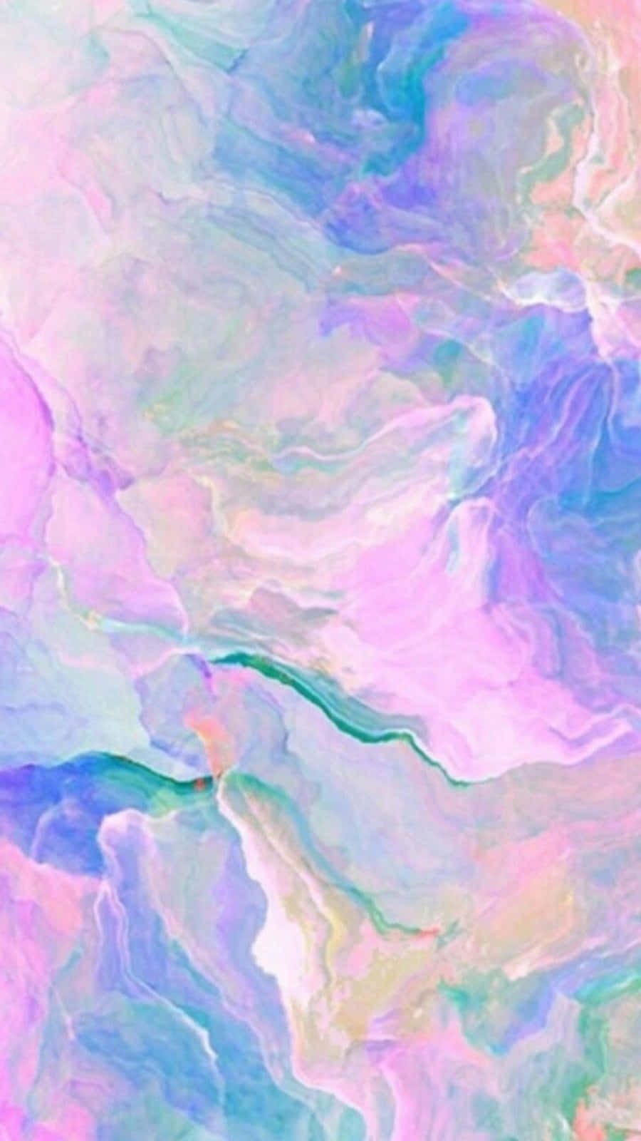 A Watercolor Painting Of A Pink, Blue And Green Color Wallpaper