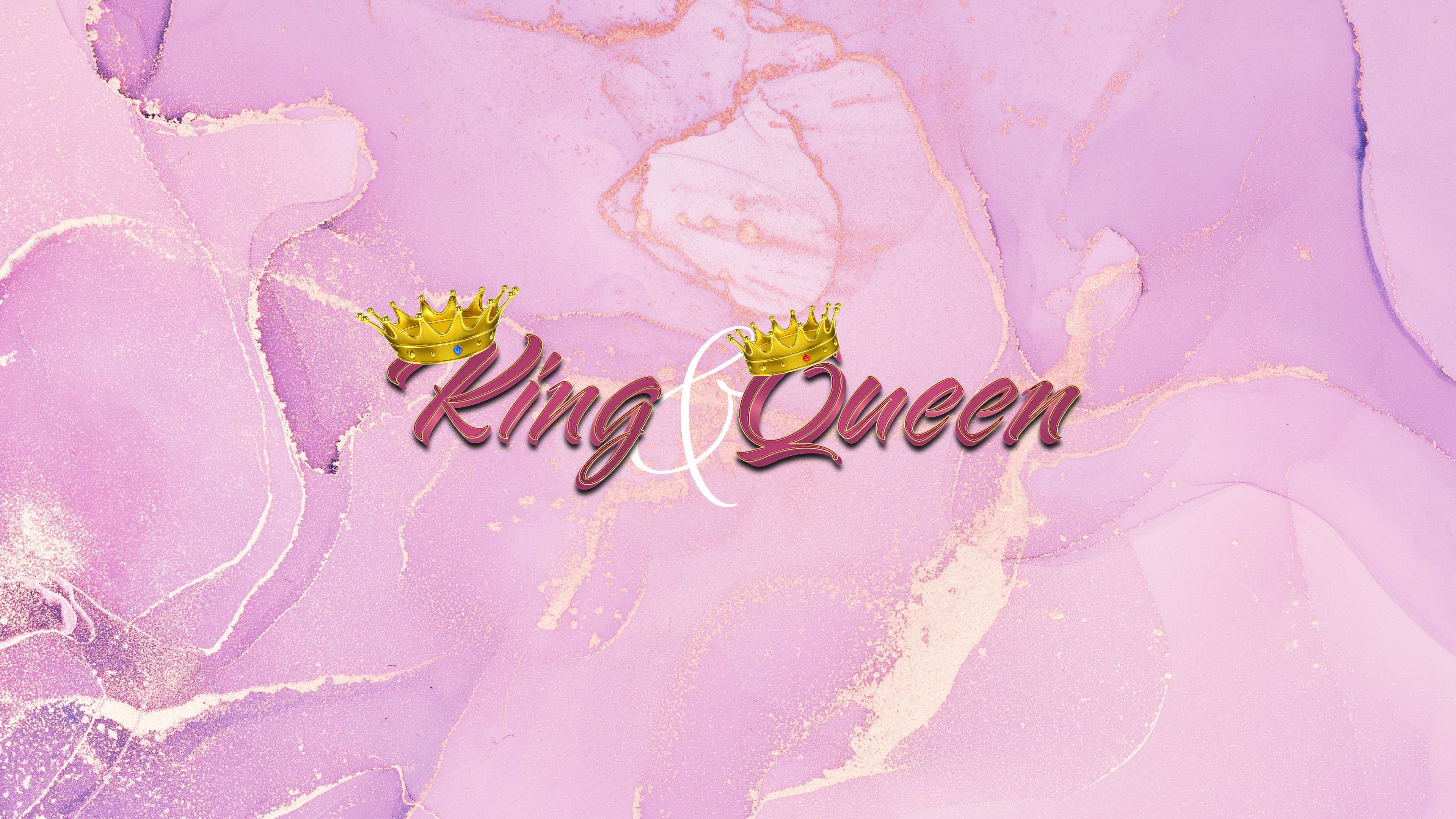 Purple Marble King And Queen Wallpaper