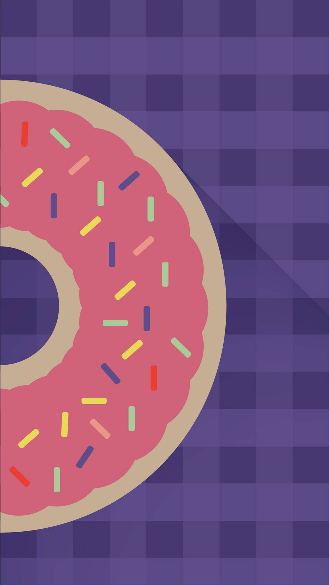 Purple Matching Strawberry Donut Background