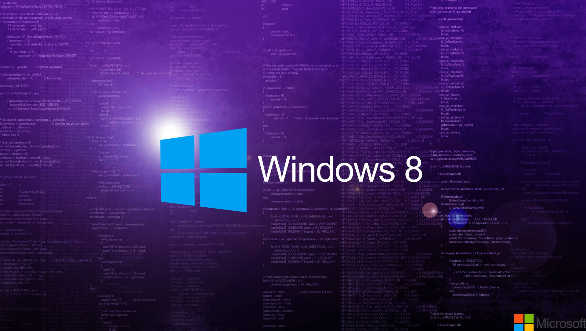 Purple Matrix Windows 8 Background Wallpaper