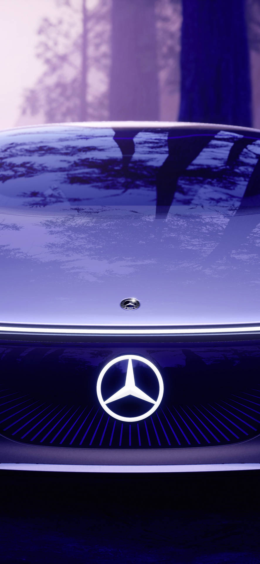 Purple Mercedes iPhone X Wallpaper