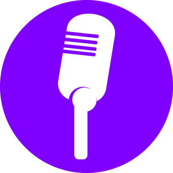 Purple Microphone Icon PNG