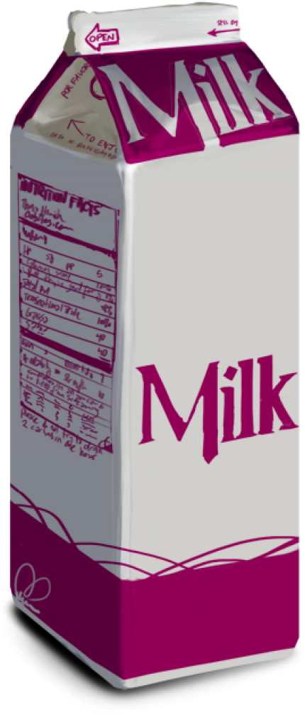Purple Milk Carton Design PNG