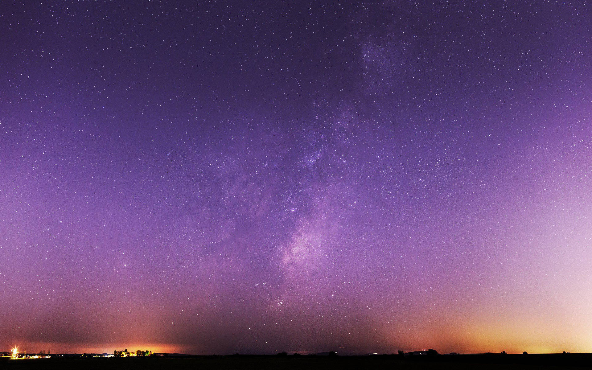 Purple Milky Way On The Night Sky Wallpaper