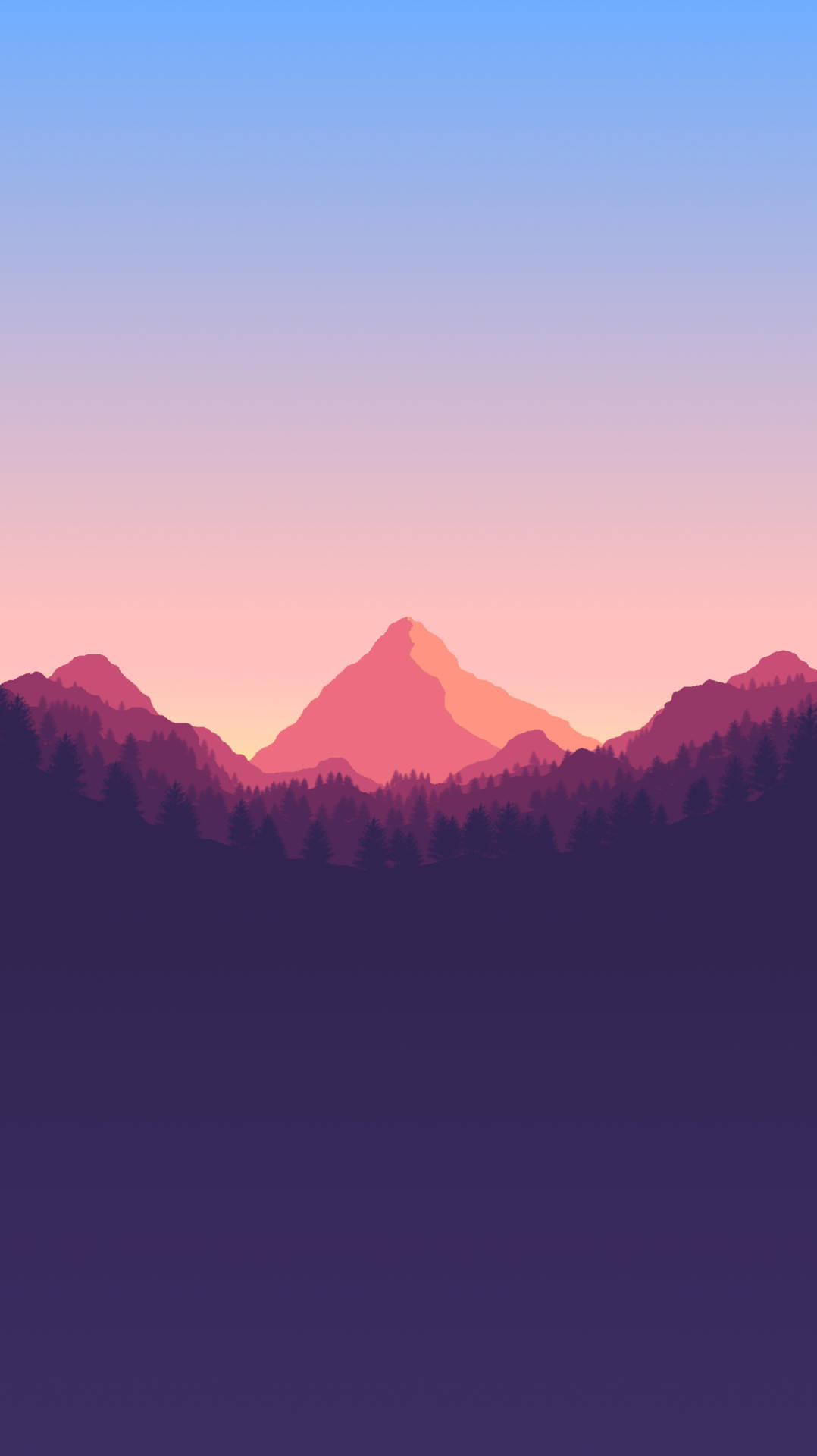 Purple Mountain Silhouetteat Dusk SVG