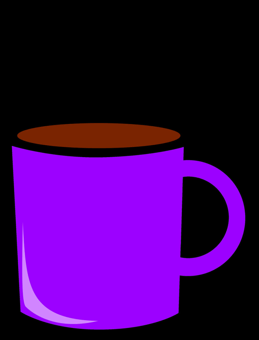 Purple Mug Clipart PNG