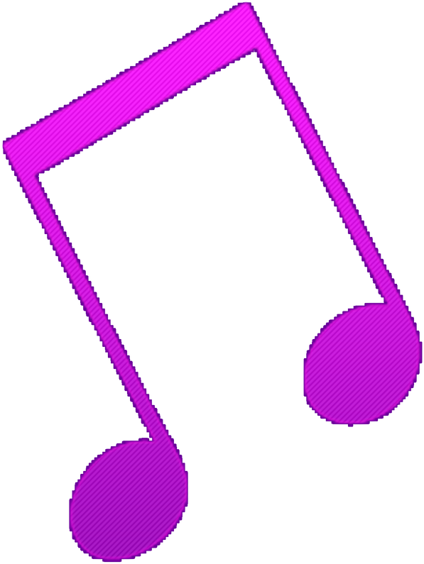 Purple Music Note Graphic PNG