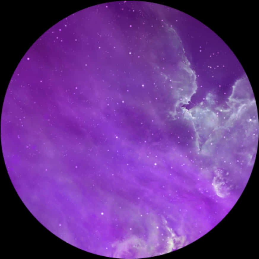 Purple Nebula Circle PNG