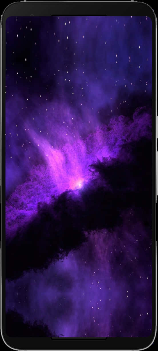 Purple Nebula Smartphone Wallpaper PNG