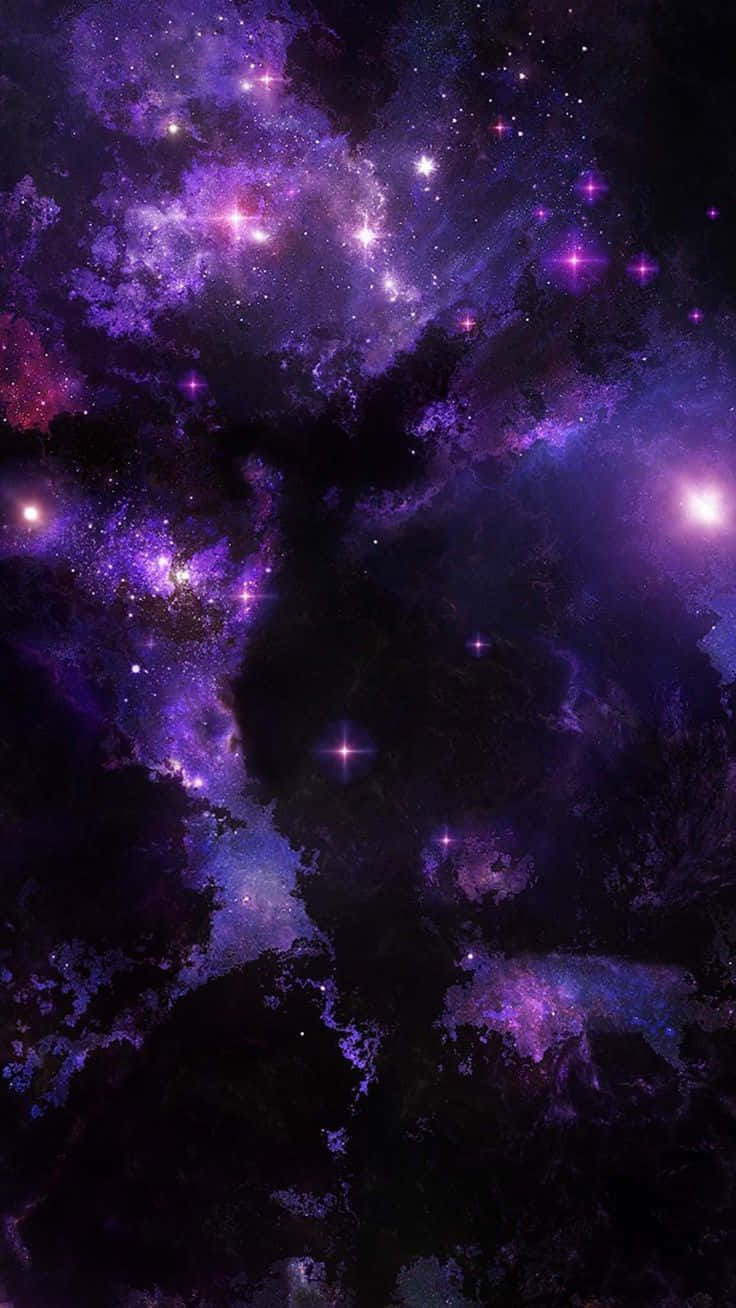 Purple Nebula Space Aura Wallpaper