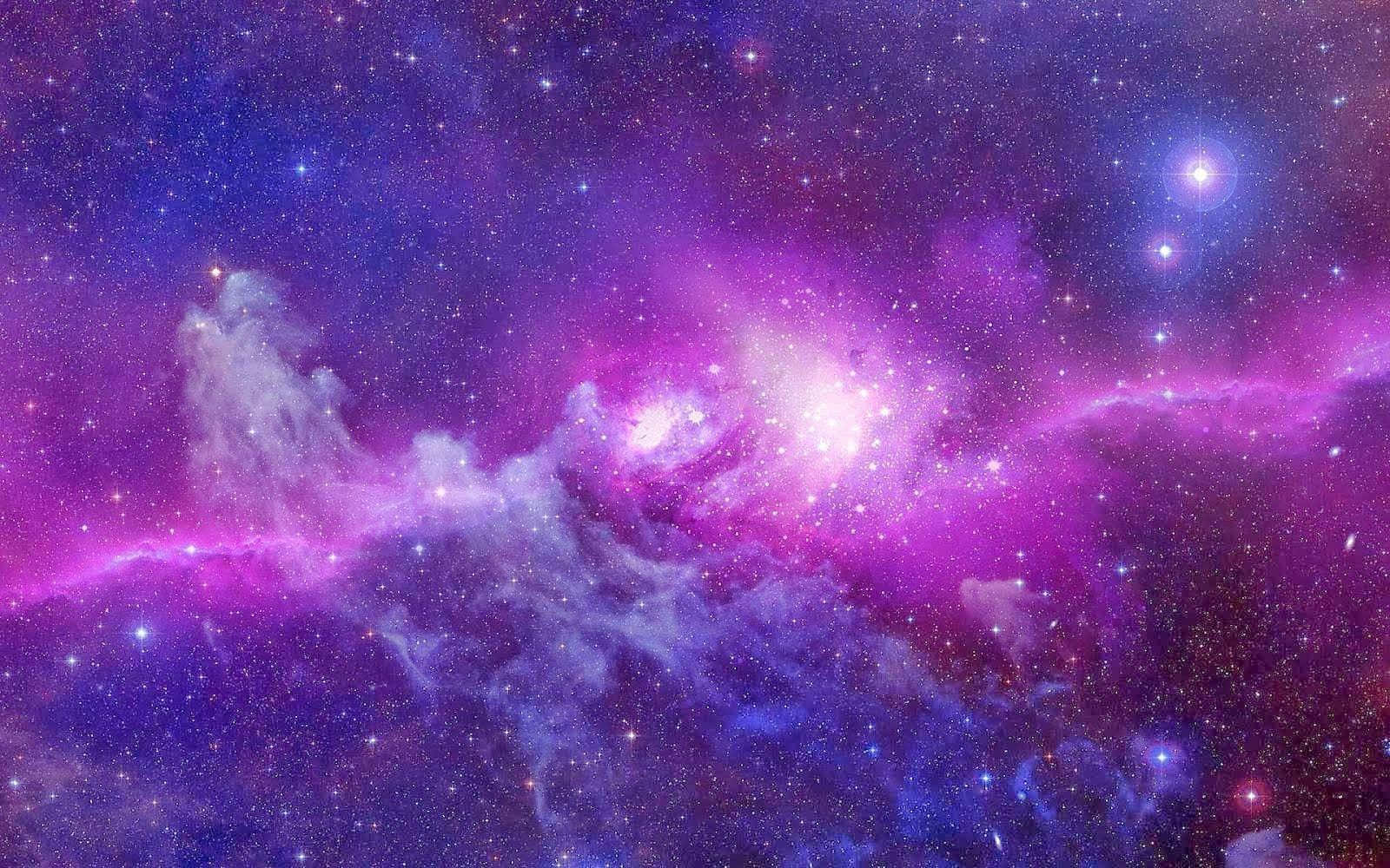 Purple Nebula Space Backdrop Wallpaper