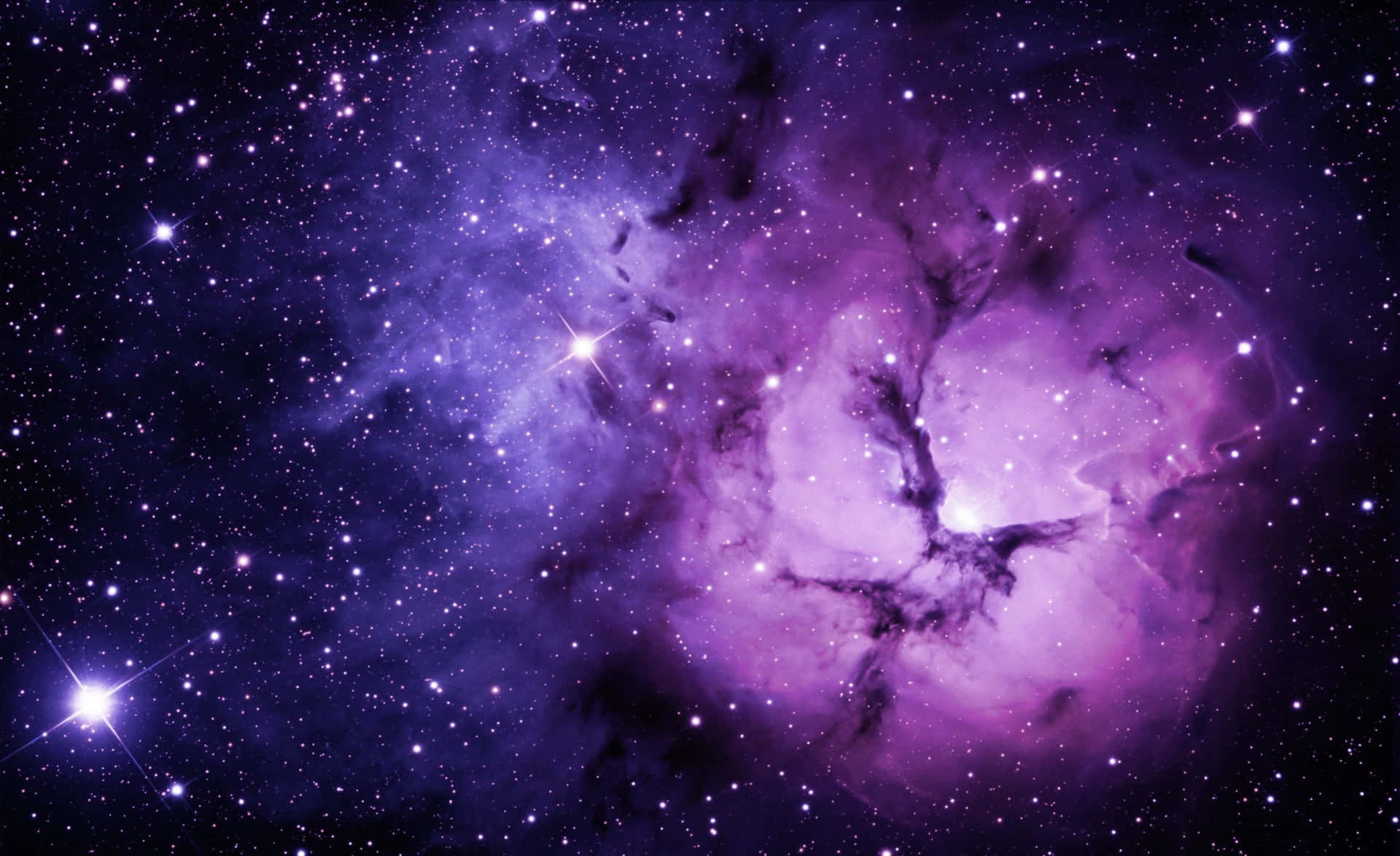 Purple Nebula Starscape Wallpaper