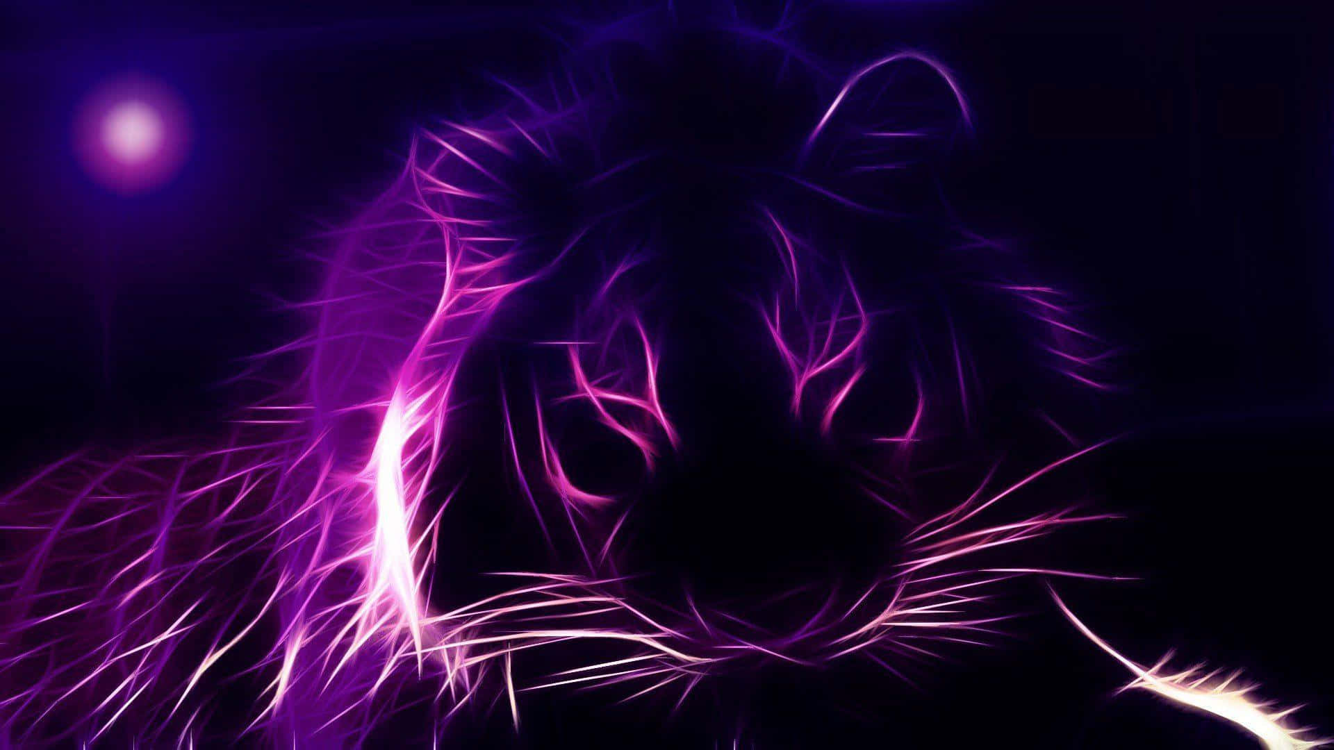 Up your game with this cutting-edge Purple Neon Aesthetic Computer. Wallpaper
