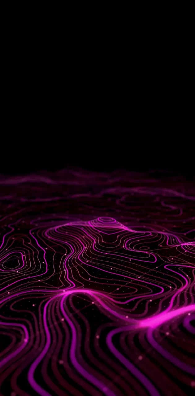 Purple Neon Contours Wallpaper Wallpaper