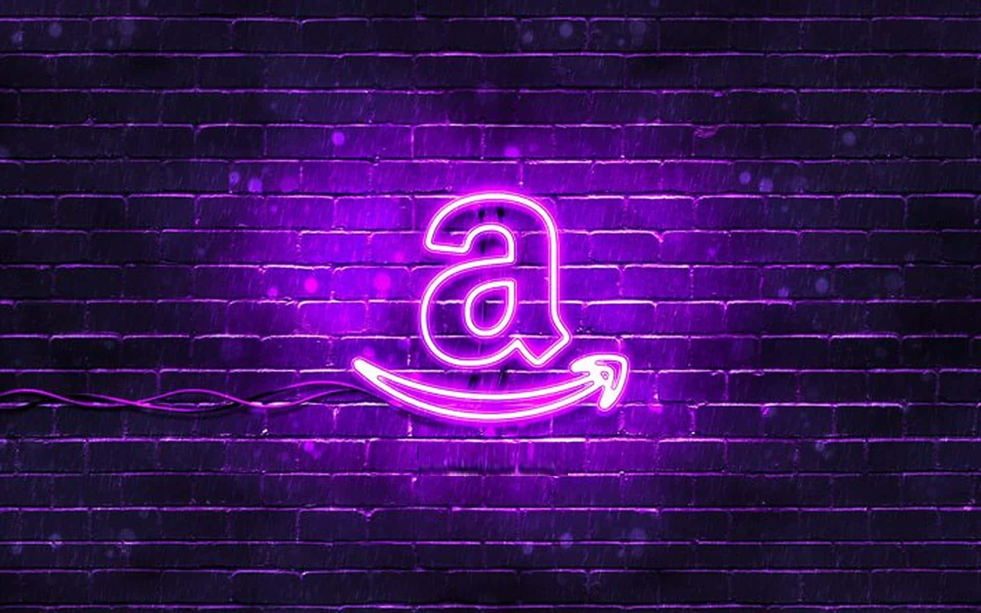 Purple Neon Lowercase A Wall Art Wallpaper