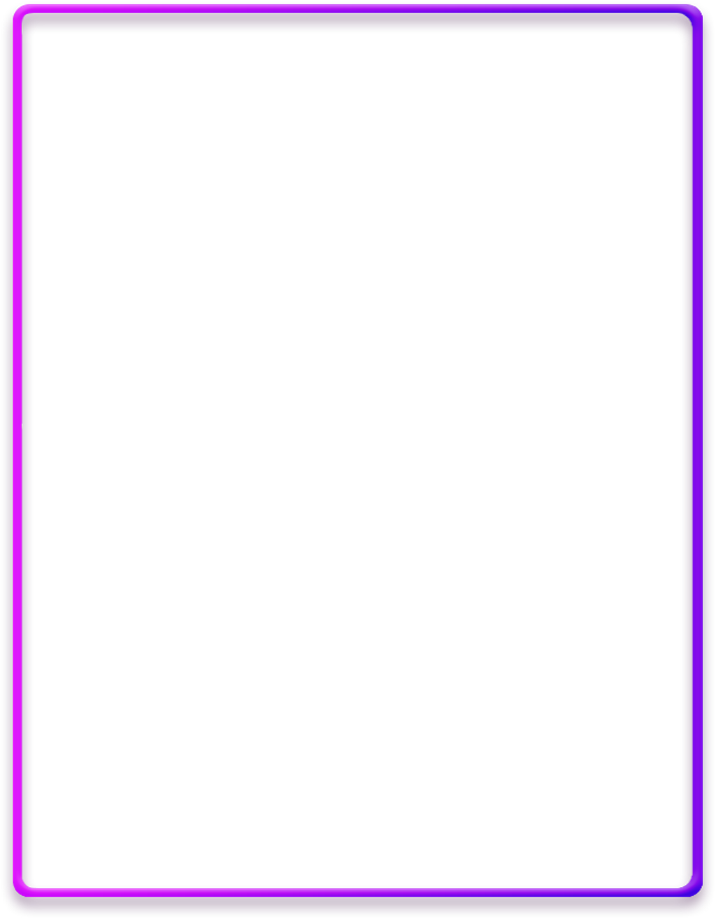 Purple Neon Outline Frame PNG