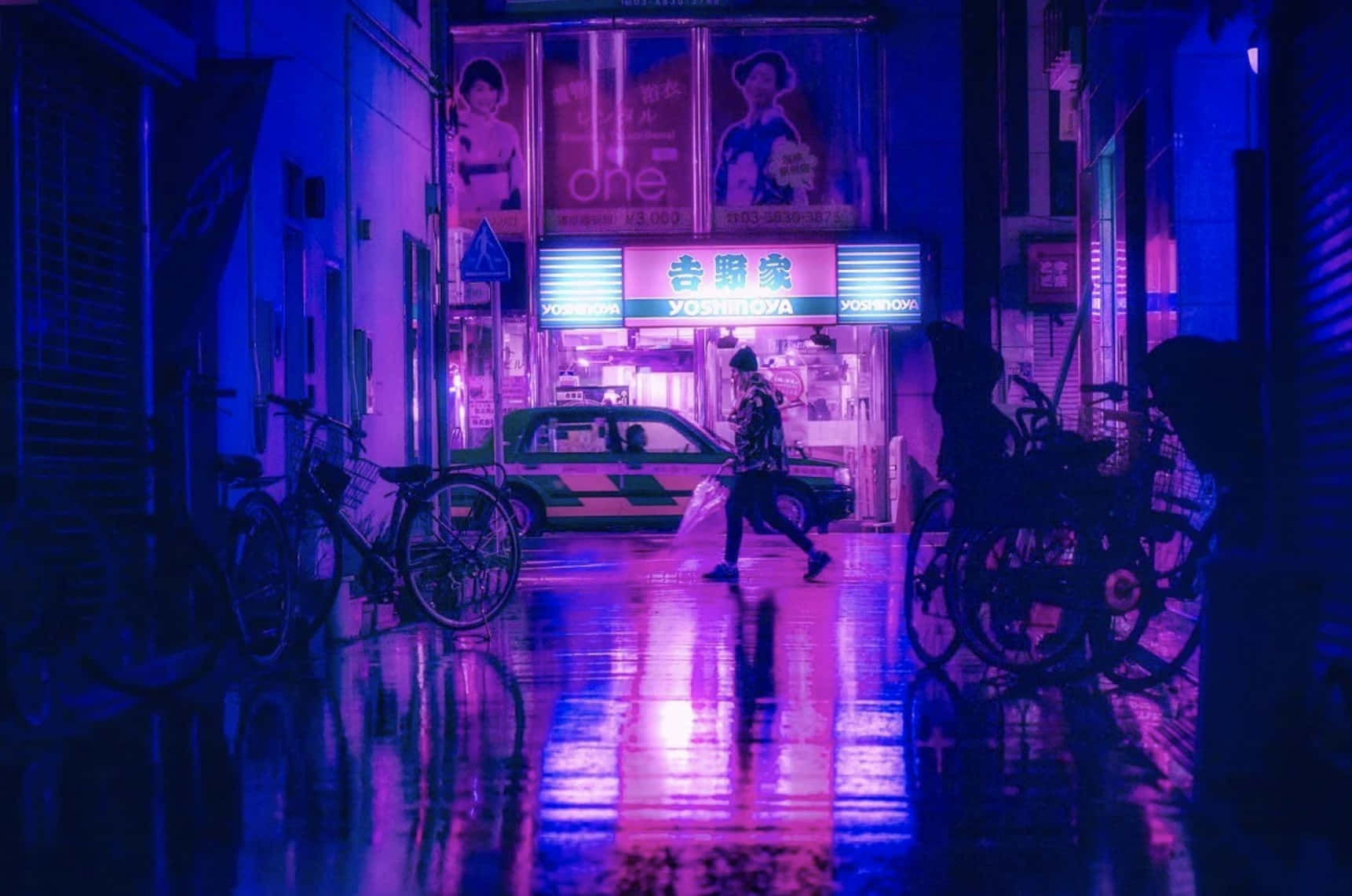 Purple_ Neon_ Rainy_ Night_ Alley.jpg Wallpaper