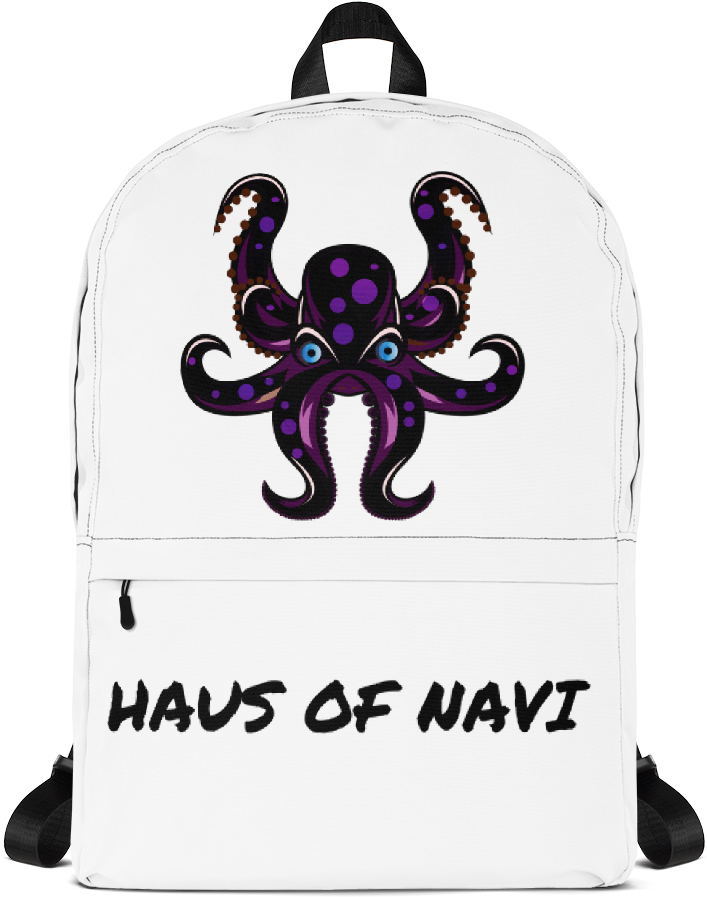 Purple Octopus Backpack Hausof Navi PNG