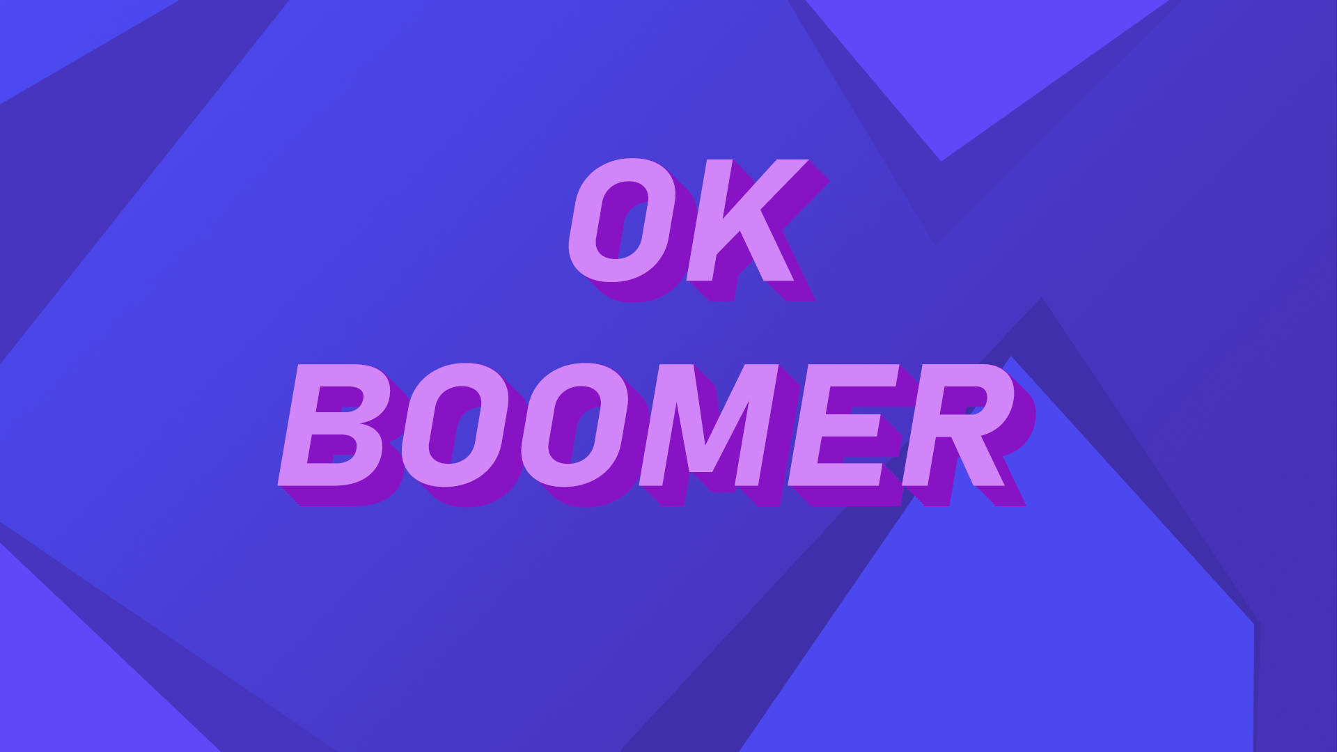 Purple Okay Boomer Wallpaper