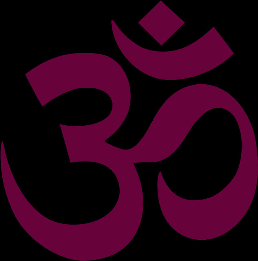 Purple Om Symbol PNG