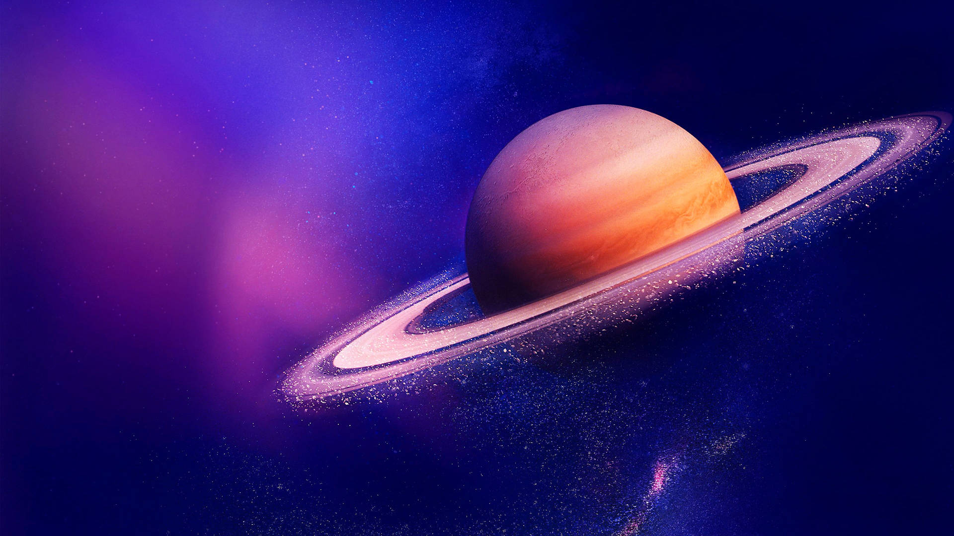 Purple Orange Saturn 4k Wallpaper