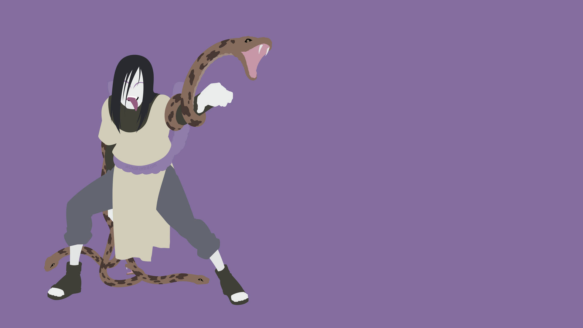 Viola Orochimaru E Serpente Sfondo