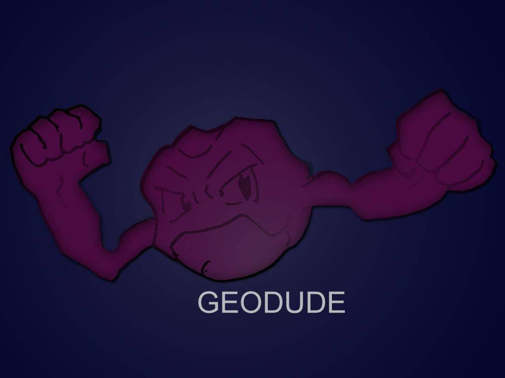Purple Outline Of Pokemon Geodude Picture