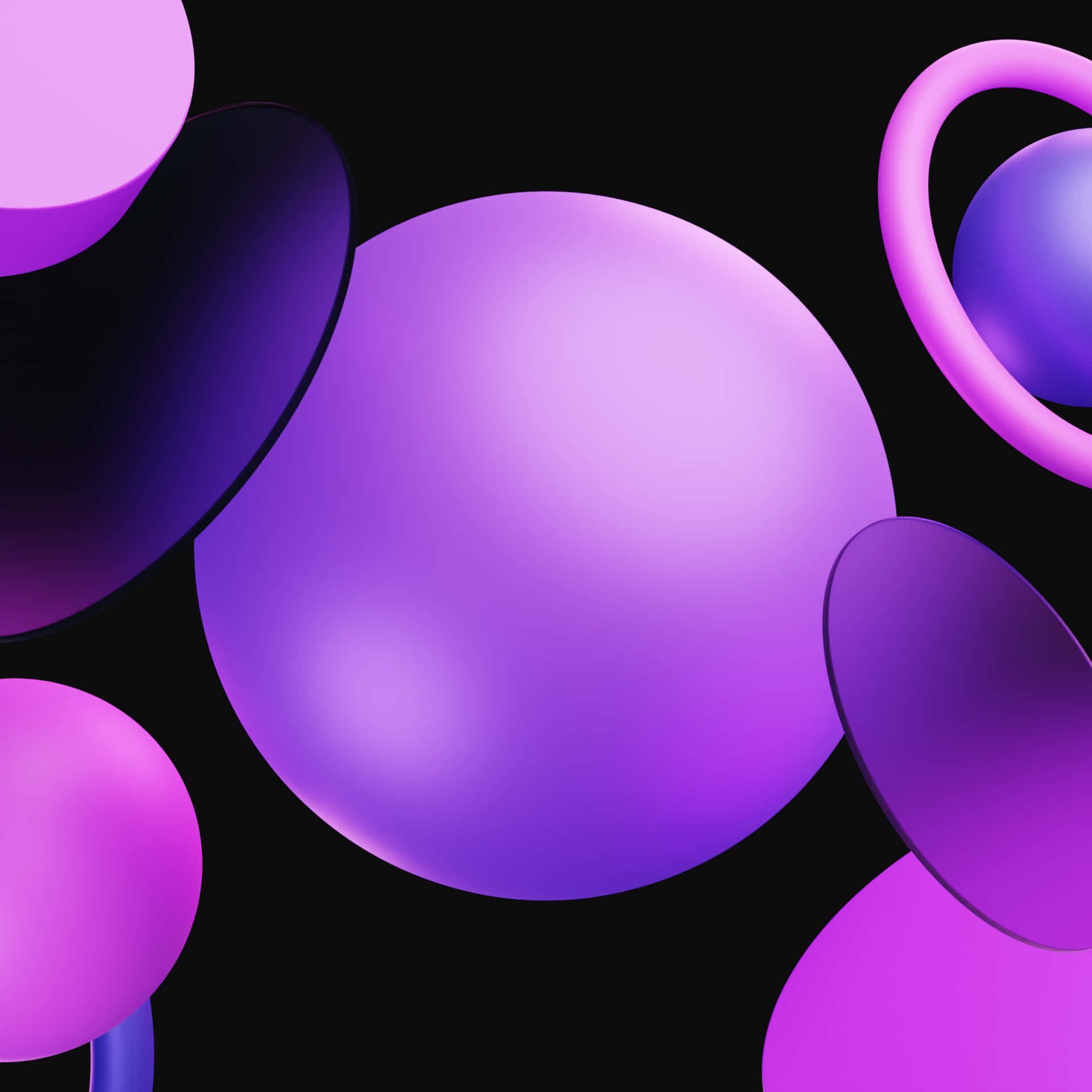 Purple Oval Shapes Surrounding A Circle Wallpaper