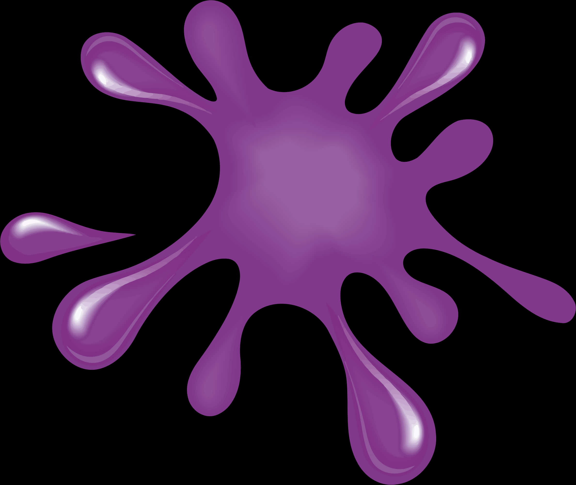 Purple Paint Splatter Graphic PNG