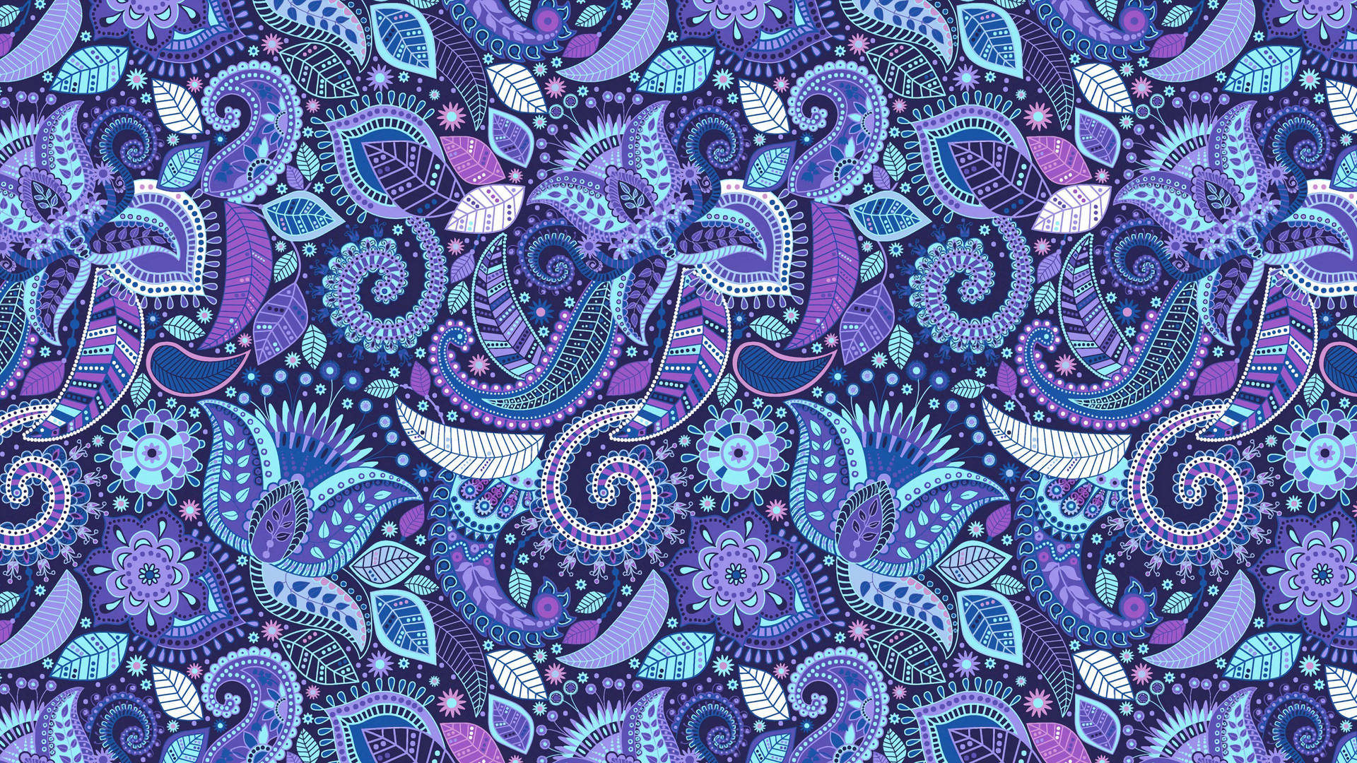 Purple Paisley 4k Doodle Wallpaper