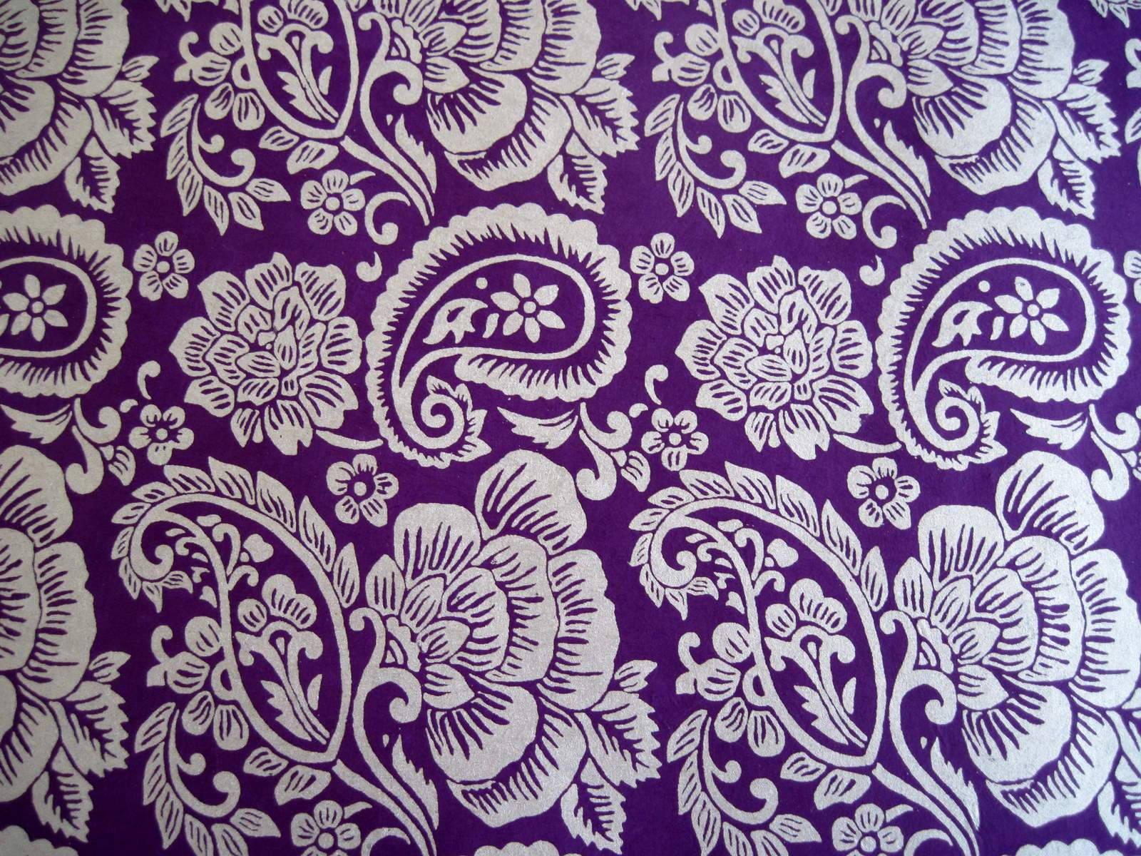 Purple Paisley Print Wallpaper