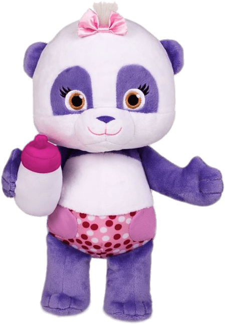 Purple Panda Plush Toy PNG