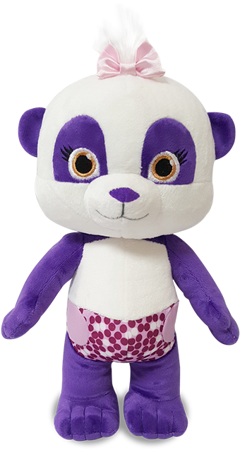 Purple Panda Plush Toy PNG