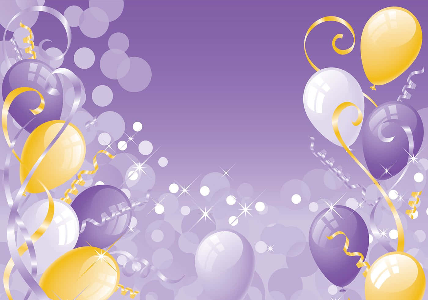 Purple Party Balloons Background Wallpaper