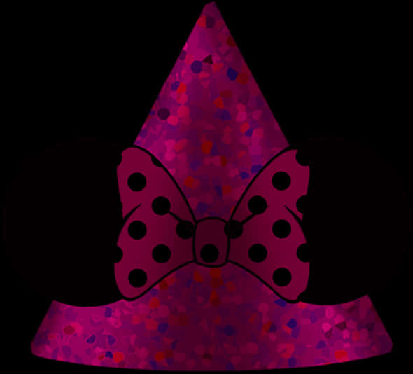Purple Party Hatwith Bow PNG