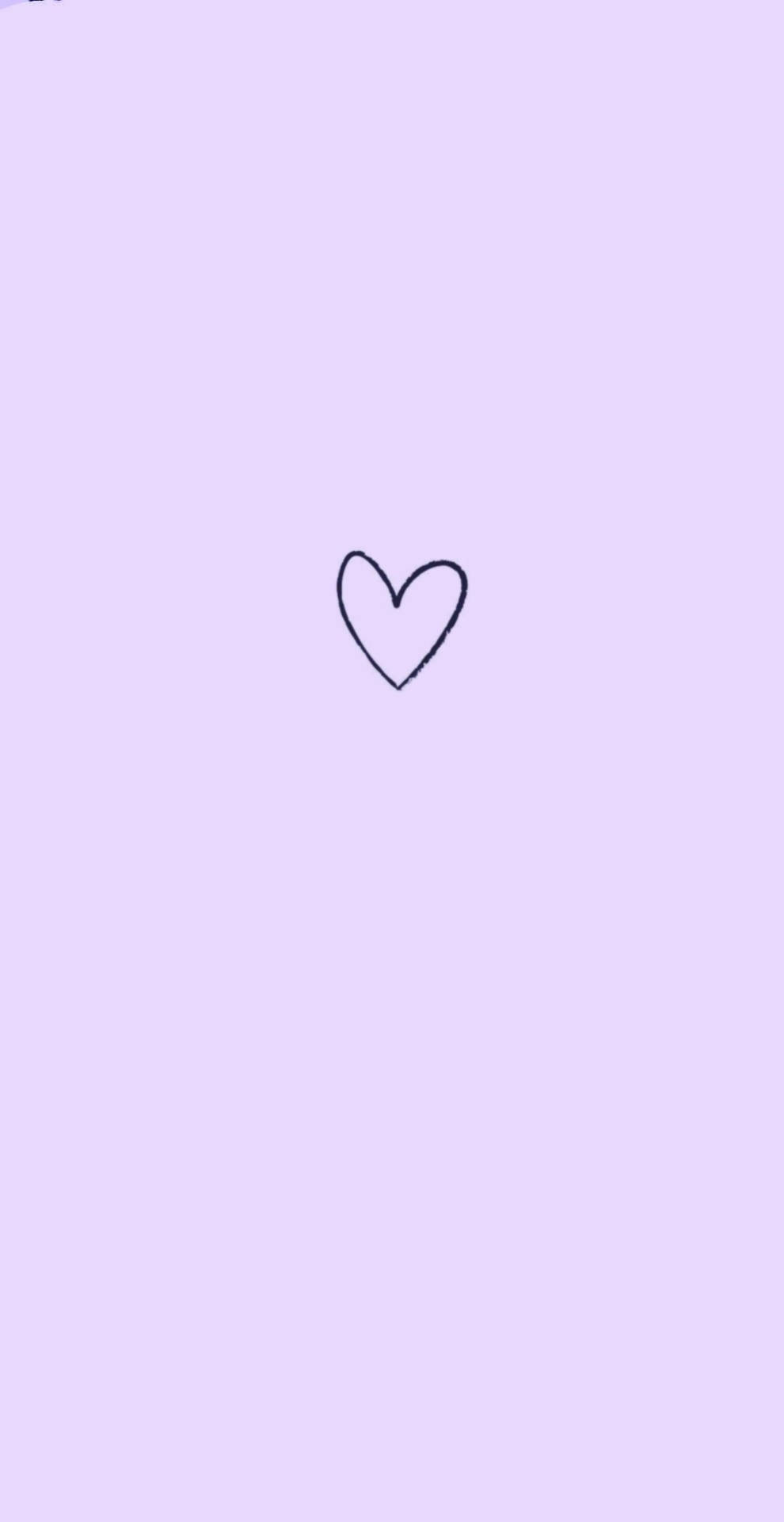Purple Pastel Aesthetic Black Heart