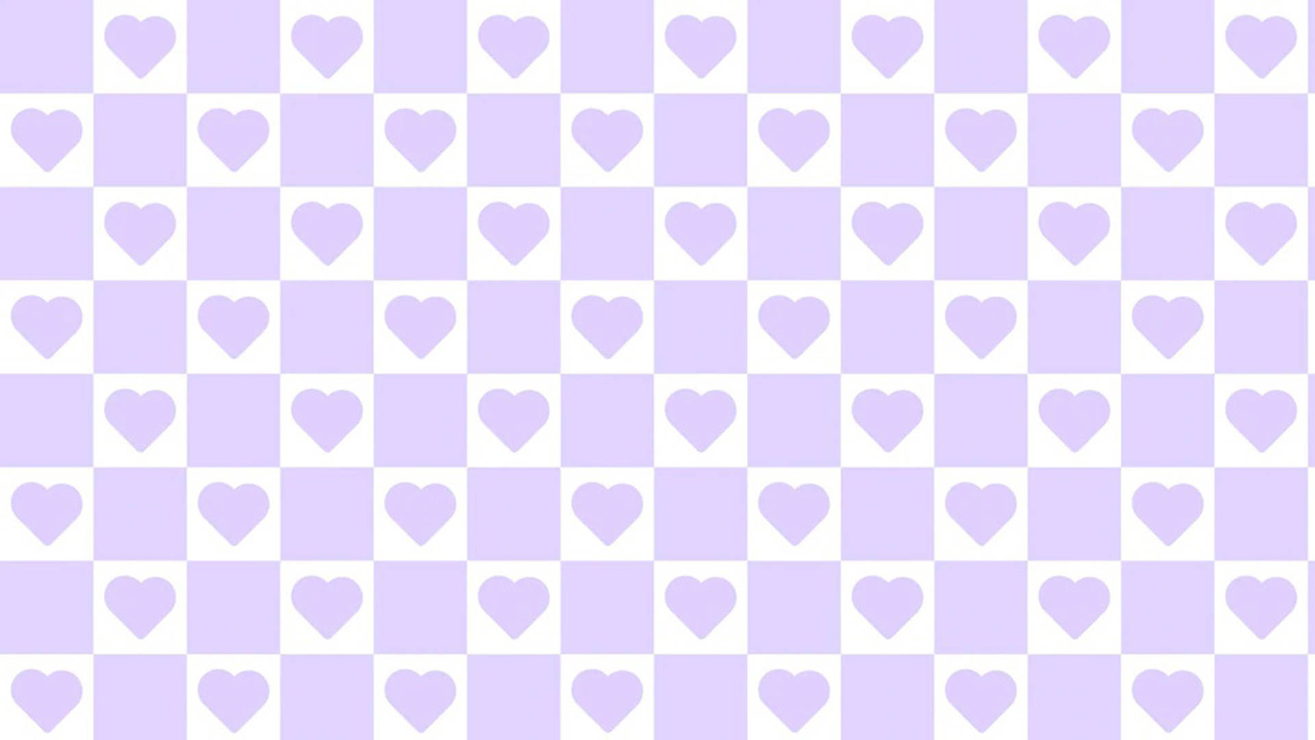 Violettepastellästhetik Schachbrettmuster Herzen Wallpaper