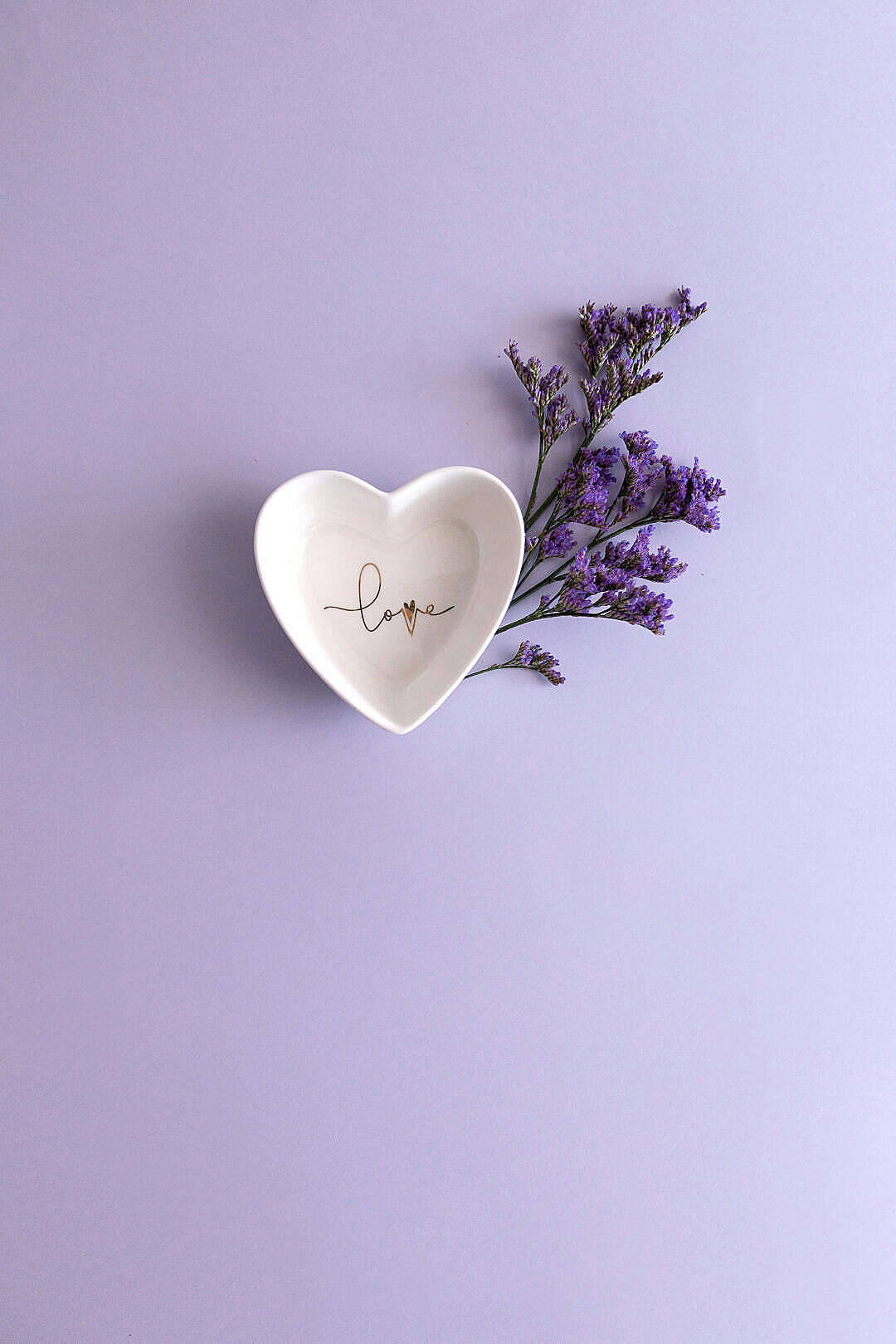 Purple Pastel Aesthetic Heart Bowl