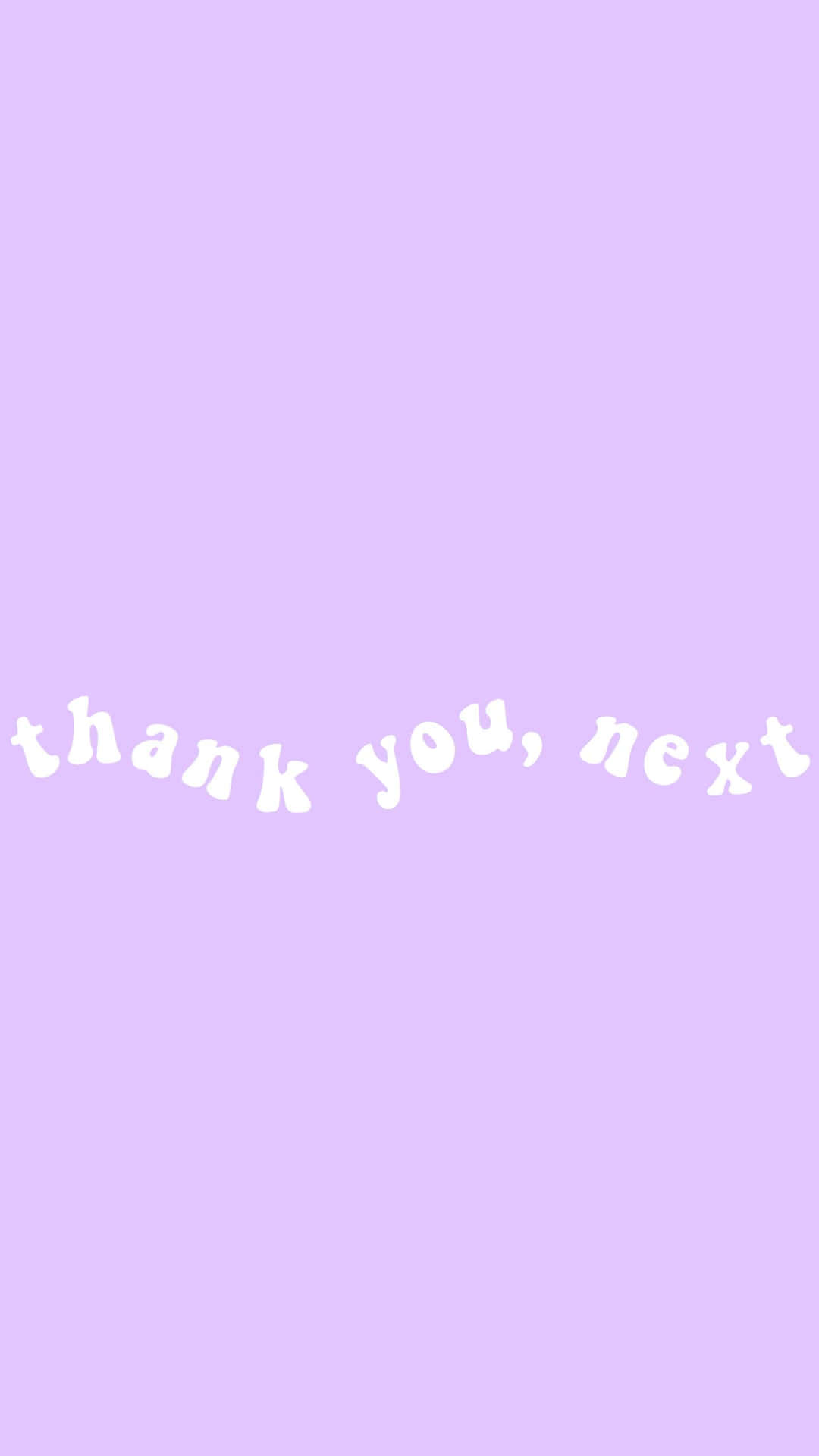 Thank You Next Purple Pastel iPhone Wallpaper