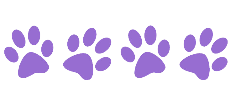 Purple Paw Prints Pattern PNG
