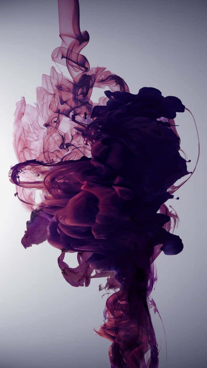 Purple Phone Ink Splash Theme Wallpaper