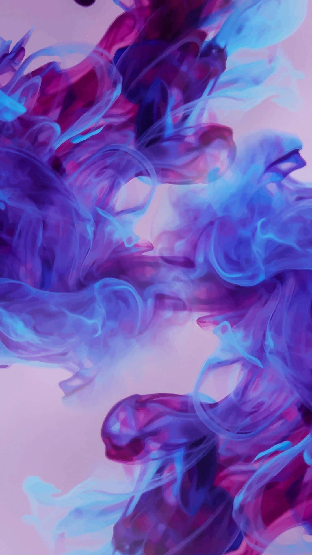A Blue And Purple Liquid Is Floating In The Air Wallpaper