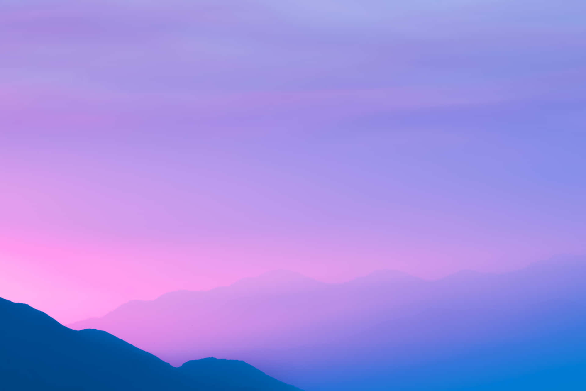 A beautiful landscape of a purple morning sky