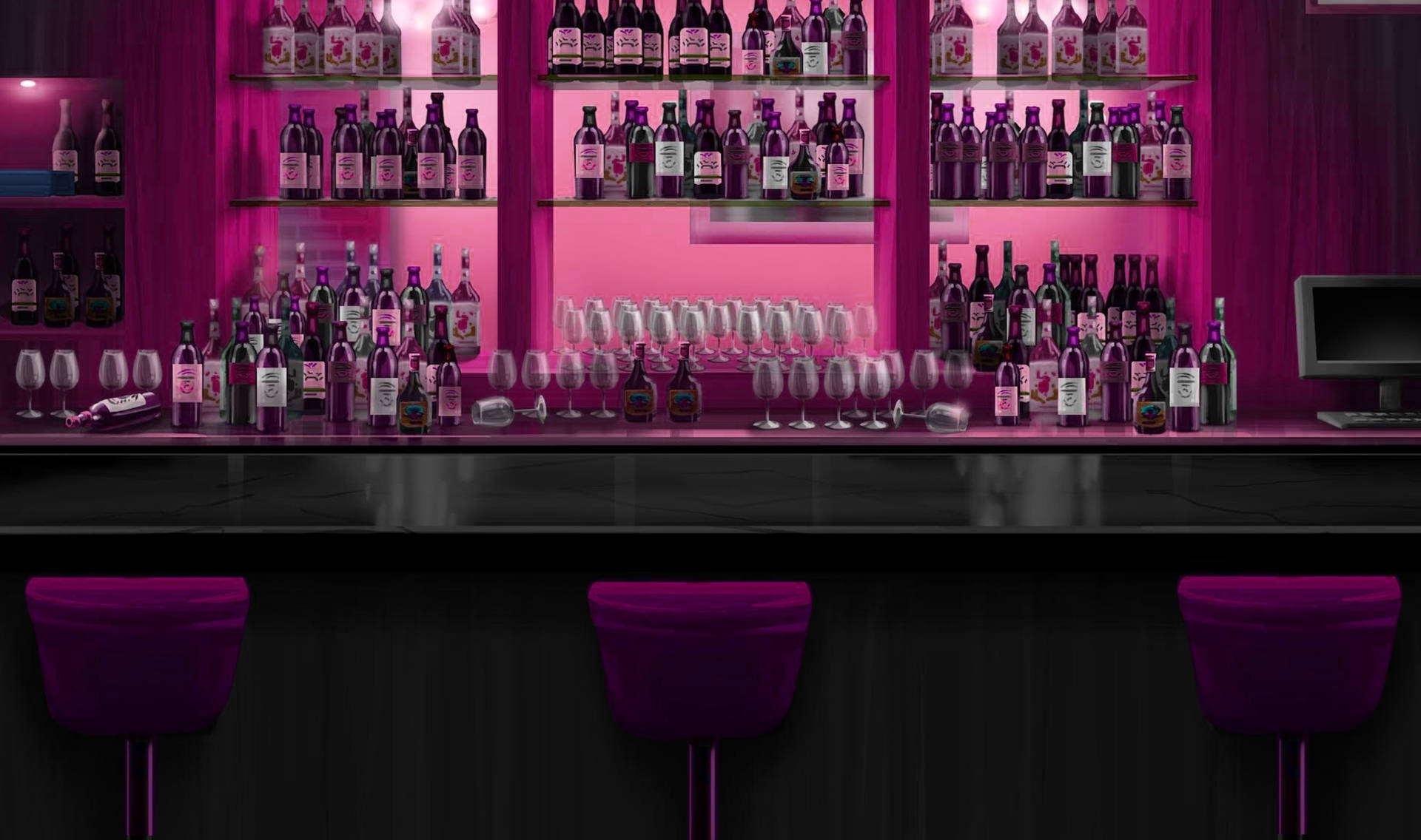 Purple Pink Bar Wallpaper