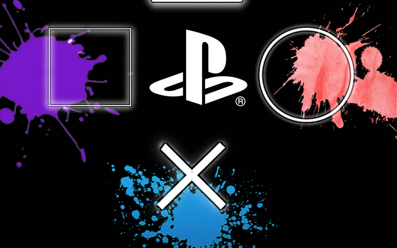 Purple Pink Blue Ps4 Logo Background