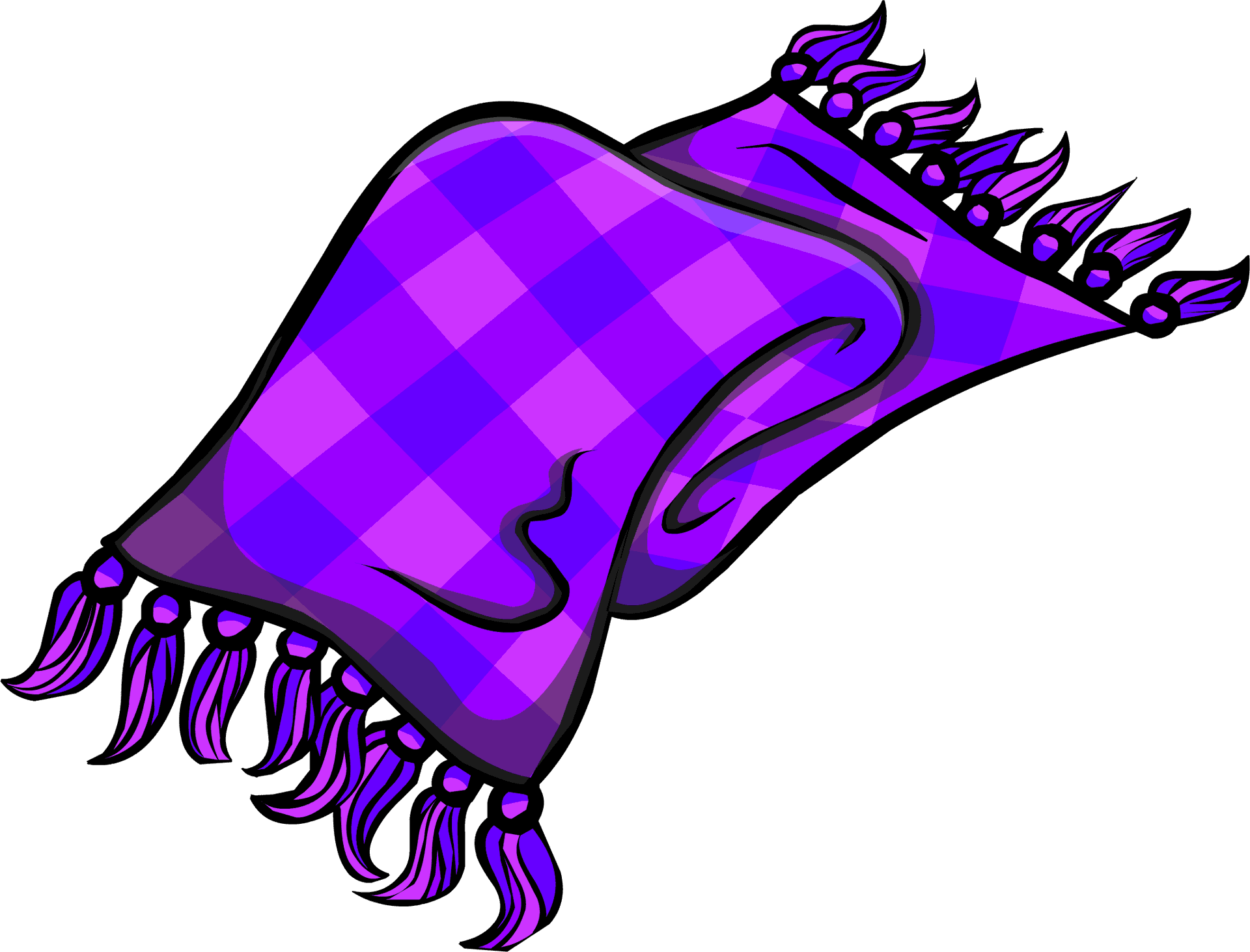 Purple Plaid Scarf Illustration PNG