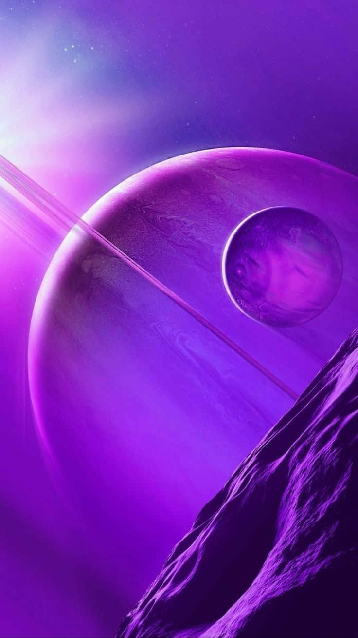 Purple Planetary Horizon Wallpaper